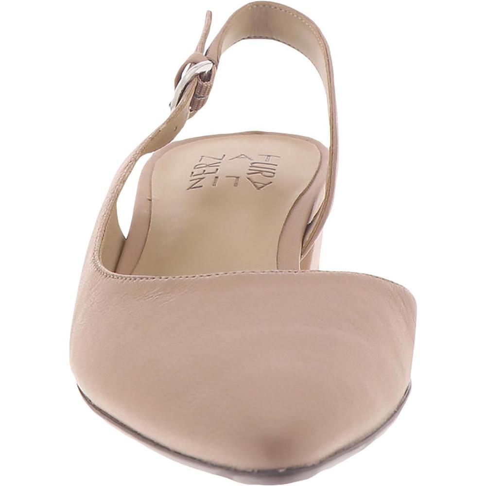 Naturalizer Womens Banks Tan Leather Slingback Dress D'Orsay Heels Shoes Used